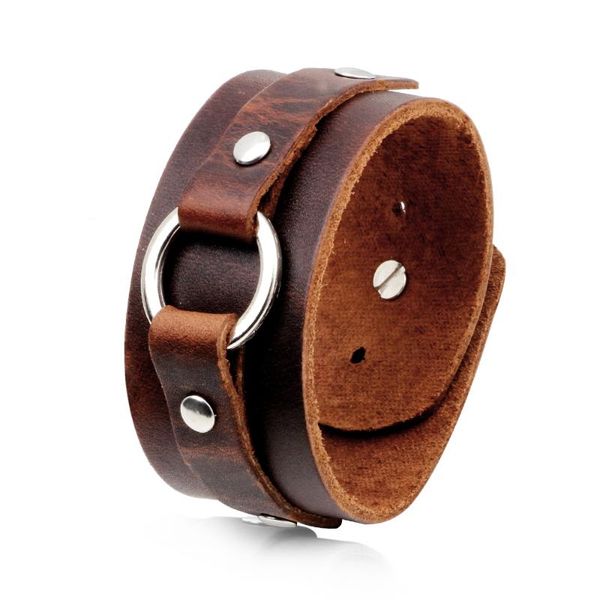 imayson punk fashion wide leather alloy circle bracelet for men vintage cuff wrap rope wristband personalized jewelry gifts, White
imayson punk fashion wide leather alloy circle bracelet for men vintage cuff wrap rope wristband personalized jewelry gifts, White
