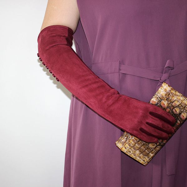 cotton long gloves women' over elbow winter warm suede arm sleeve 2019 new button style stretch ladies touch screen gloves, Blue;gray
cotton long gloves women' over elbow winter warm suede arm sleeve 2019 new button style stretch ladies touch screen gloves, Blue;gray