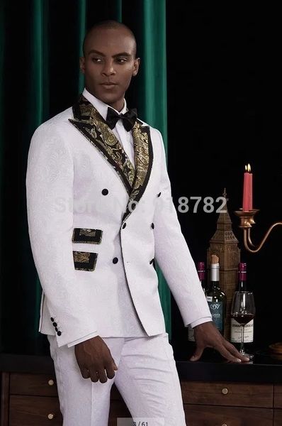costume homme mariage 2020 designers white tuxedo gold lapel floral groom suit double breasted suit men wedding suits for men, White;black
costume homme mariage 2020 designers white tuxedo gold lapel floral groom suit double breasted suit men wedding suits for men, White;black
