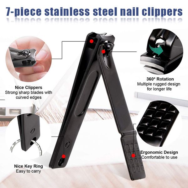 high 7pcs/set nail clippers set nail cutter file scissors manicure pedicure kit with storage case lg66
high 7pcs/set nail clippers set nail cutter file scissors manicure pedicure kit with storage case lg66
