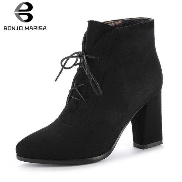 bonjomarisa 32-43 elegant ladies pointed toe boots lace-up ankle fur boots women 2019 high heels party date shoes woman, Black
bonjomarisa 32-43 elegant ladies pointed toe boots lace-up ankle fur boots women 2019 high heels party date shoes woman, Black