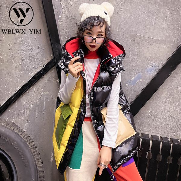 winter women sleeveless vest coat thick warm hooded waistcoat fashion glossy down cotton vest jackets female loose overcoat, Black;white
winter women sleeveless vest coat thick warm hooded waistcoat fashion glossy down cotton vest jackets female loose overcoat, Black;white