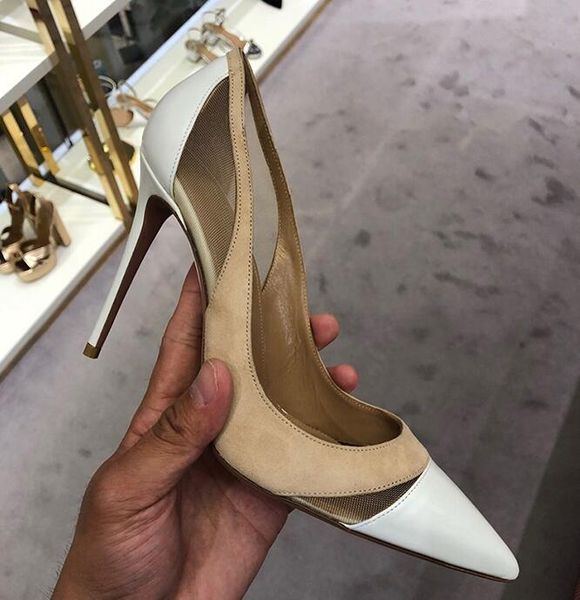 with box designer women mesh party high heel shoes genuine leather pointed toes shallow mouth stiletto shoes lady luxury dress shoes, Black
with box designer women mesh party high heel shoes genuine leather pointed toes shallow mouth stiletto shoes lady luxury dress shoes, Black