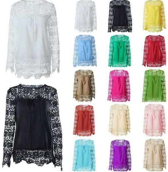 fashion autumn t-shirts tees o-neck long sleeve crochet large plus size casual women white black chiffon lace t shirts b127
fashion autumn t-shirts tees o-neck long sleeve crochet large plus size casual women white black chiffon lace t shirts b127