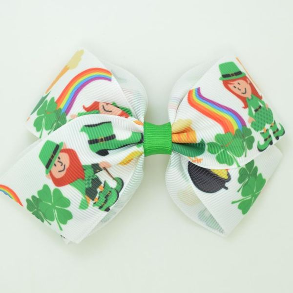 supwrf 1 pcs 4.5" st. patrick's clover cute bow girl's bows clips hair bow printed ribbon kids hair accessories b0726, Slivery;white
supwrf 1 pcs 4.5" st. patrick's clover cute bow girl's bows clips hair bow printed ribbon kids hair accessories b0726, Slivery;white