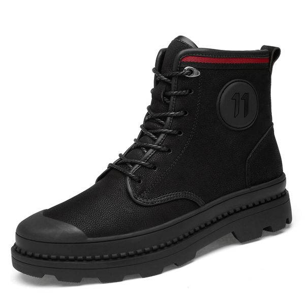 men's boots 2019 new layer leather boots fashion breathable warm leather men's with cotton models shoes code 37-47, Black
men's boots 2019 new layer leather boots fashion breathable warm leather men's with cotton models shoes code 37-47, Black