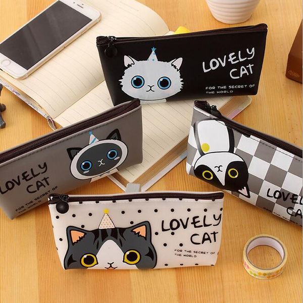 1pcs/lot novelty lovely cat series zipper silica gel pencil case kawaii pencil bag students' gift prize school office supplies
1pcs/lot novelty lovely cat series zipper silica gel pencil case kawaii pencil bag students' gift prize school office supplies
