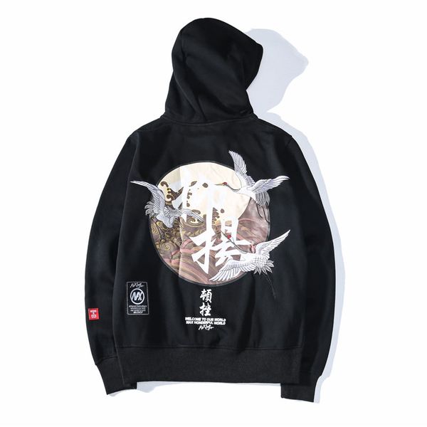 embroidery japanese cranes pullover hoodies men 2019 autumn winter hip hop male casual hooded sweatshirts streetwear couple wear, Black
embroidery japanese cranes pullover hoodies men 2019 autumn winter hip hop male casual hooded sweatshirts streetwear couple wear, Black