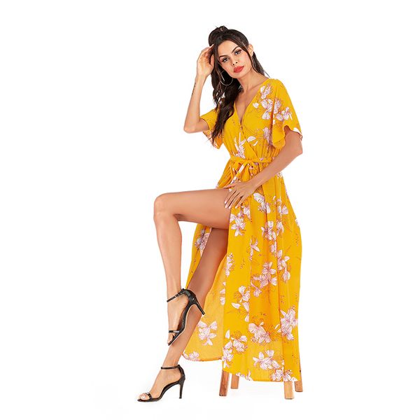 versatile v-neck short sleeve european and american women style chiffon show thin floral skirt knee length casual dress, Black;gray
versatile v-neck short sleeve european and american women style chiffon show thin floral skirt knee length casual dress, Black;gray