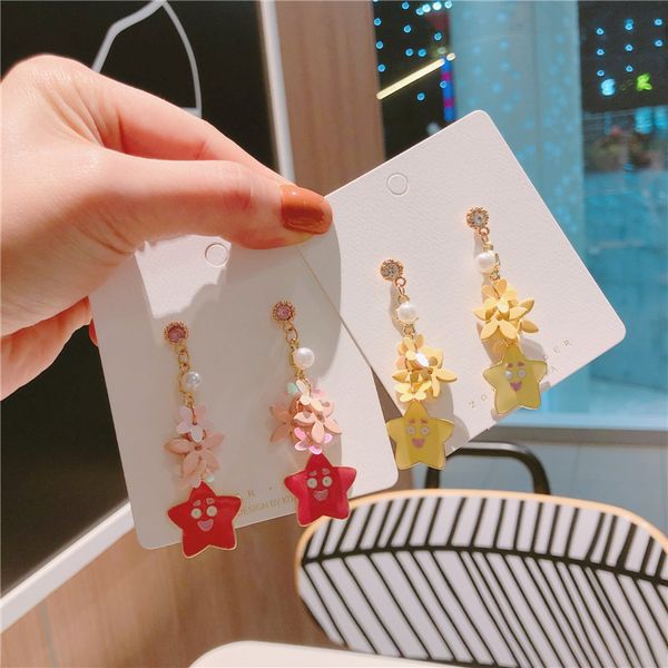 2019 fashion new trendy red tassle five-pointed star pentagram drop earings fashion jewelry dangle earring for women accessories, Silver
2019 fashion new trendy red tassle five-pointed star pentagram drop earings fashion jewelry dangle earring for women accessories, Silver