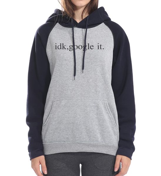 2019 new arrival brand tracksuits idk google it hooded long sleeve raglan sleeves hoodies kpop fleece pullovers women sweatshirt, Black 
2019 new arrival brand tracksuits idk google it hooded long sleeve raglan sleeves hoodies kpop fleece pullovers women sweatshirt, Black