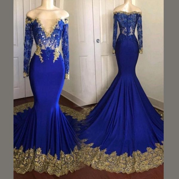 elegant royal blue party dress off-the-shoulder long sleeve evening dress mermaid lace appliques zipper up back prom dresses with sleeves, Black
elegant royal blue party dress off-the-shoulder long sleeve evening dress mermaid lace appliques zipper up back prom dresses with sleeves, Black