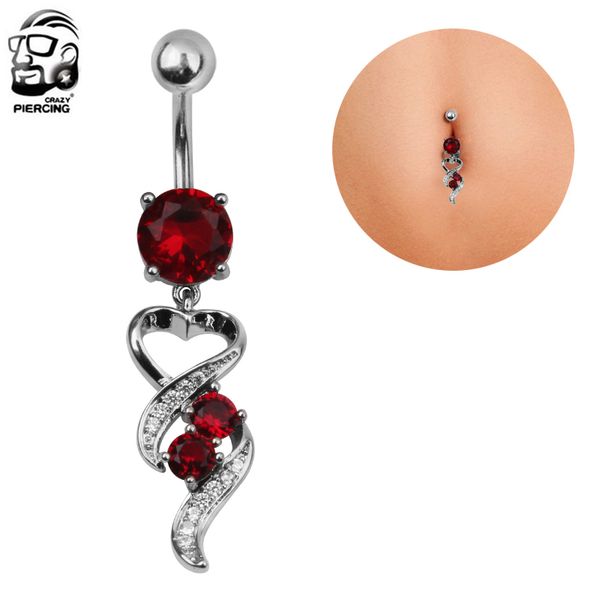 fashion heart 316l stainless steel red flower zircon navel bars belly button ring navel piercing jewelry, Slivery;golden
fashion heart 316l stainless steel red flower zircon navel bars belly button ring navel piercing jewelry, Slivery;golden