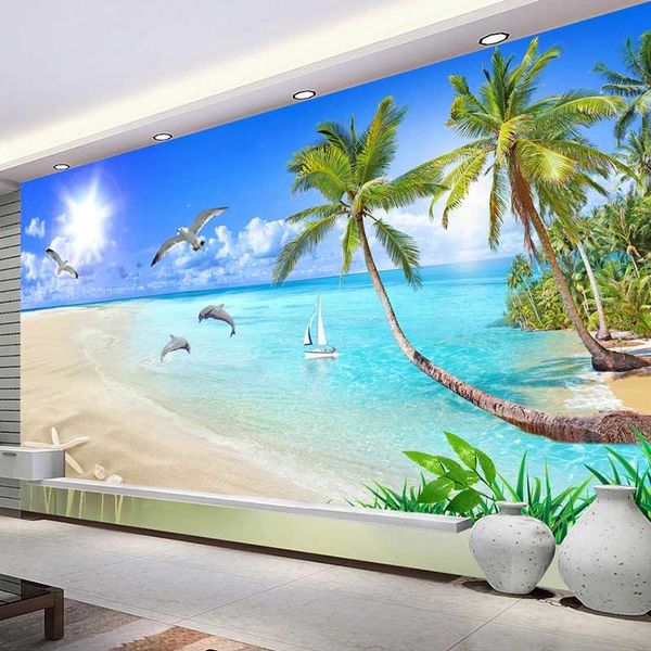 drop shipping custom any size beautiful beach coconut tree 3d p wallpaper for background mural wall papers home decor
drop shipping custom any size beautiful beach coconut tree 3d p wallpaper for background mural wall papers home decor