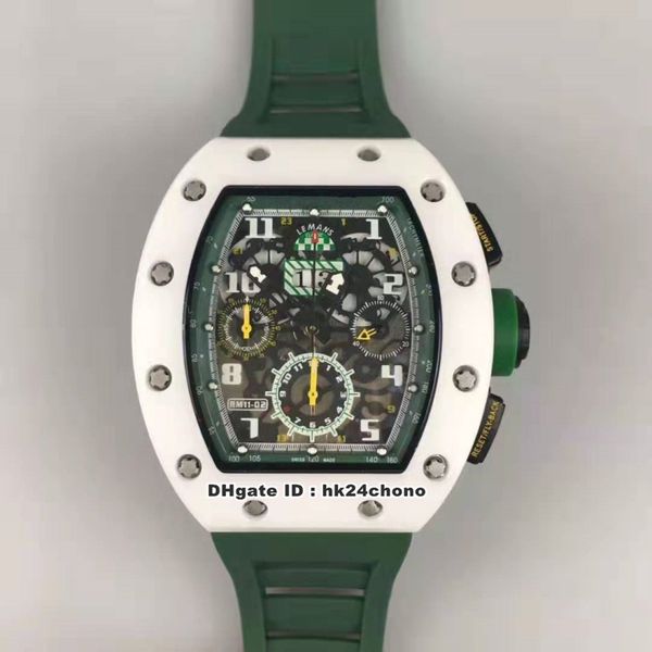 8 style rm011 felipe massa white ceramic flyback chronograph eta7750 automatic mens watch green skeleton dial rubber strap watches, Slivery;brown
8 style rm011 felipe massa white ceramic flyback chronograph eta7750 automatic mens watch green skeleton dial rubber strap watches, Slivery;brown