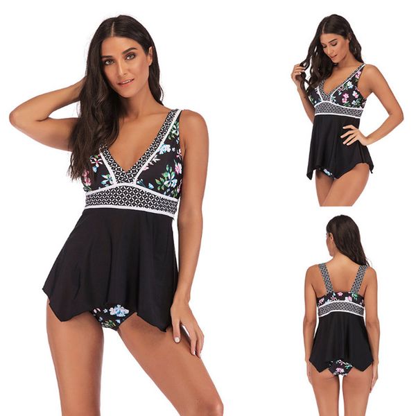 2019 new women plus size 5xl print tankini women padded swimwear swim two piece swimsuit beachwear, White;black
2019 new women plus size 5xl print tankini women padded swimwear swim two piece swimsuit beachwear, White;black
