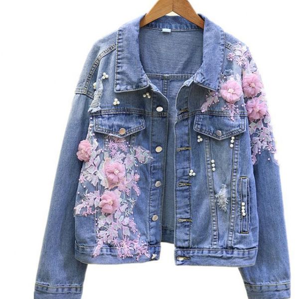 2020 new denim women jacket 3d beading pink embroidery hole design jean coat casual outwear fashion clothes, Black;brown
2020 new denim women jacket 3d beading pink embroidery hole design jean coat casual outwear fashion clothes, Black;brown
