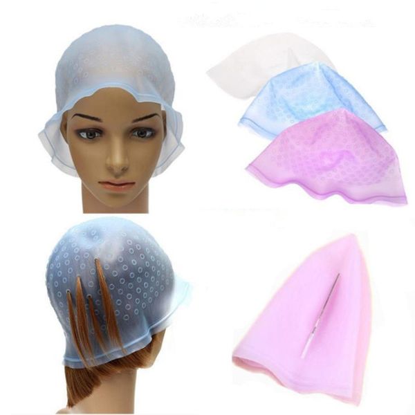 professional silicone reusable hair colouring highlighting dye cap frosting tipping with needle transparent hair dyeing cap tool f3244
professional silicone reusable hair colouring highlighting dye cap frosting tipping with needle transparent hair dyeing cap tool f3244