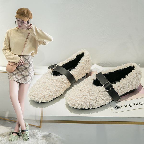 2019 autumn new flat shoes women fashion simple plush decoration comfortable warm casual shoes, Black
2019 autumn new flat shoes women fashion simple plush decoration comfortable warm casual shoes, Black