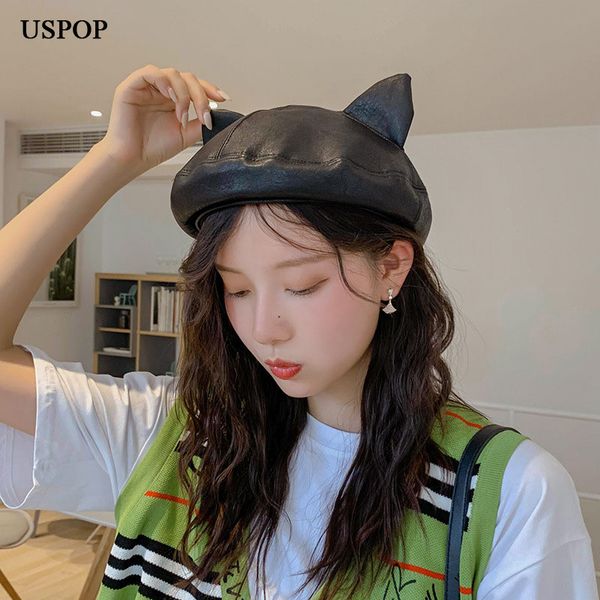 uspop 2019 pu berets women female 3d cat ear berets adjustable solid color beret hat new autumn winter hats, Blue;gray
uspop 2019 pu berets women female 3d cat ear berets adjustable solid color beret hat new autumn winter hats, Blue;gray