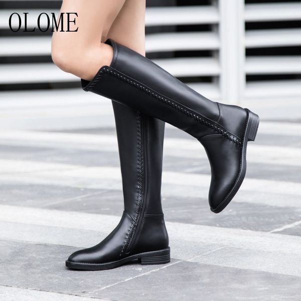 olome 2020 new fashion black women knee high boots round toe side zip thick low heel women winter warm boots shoes woman
olome 2020 new fashion black women knee high boots round toe side zip thick low heel women winter warm boots shoes woman