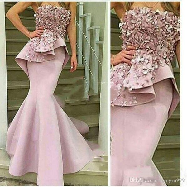 setwell mermaid prom dress strapless 3d floral applique evening gowns robe de soiree longue special occasion dress, Black
setwell mermaid prom dress strapless 3d floral applique evening gowns robe de soiree longue special occasion dress, Black