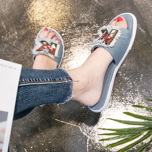 2019 women summer denim canvas slippers flat slipper beach shoes leisure shoes comfortable non-slip rubber blue, Black
2019 women summer denim canvas slippers flat slipper beach shoes leisure shoes comfortable non-slip rubber blue, Black