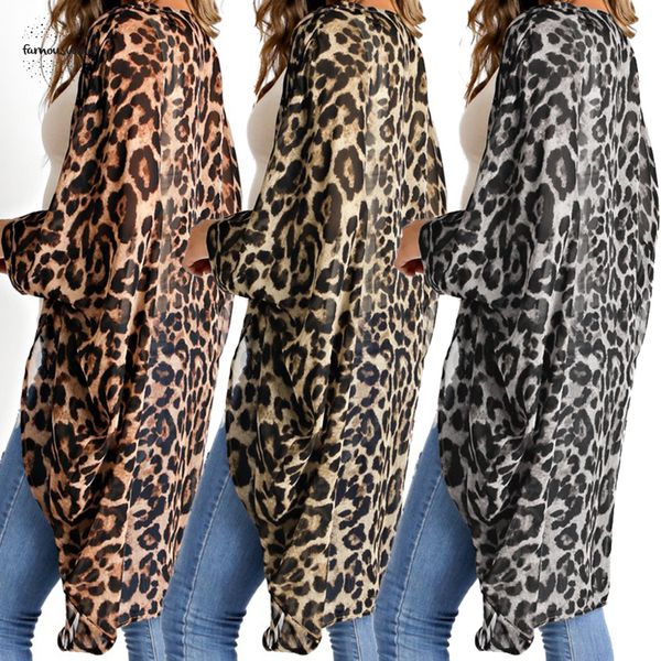 women blouse vintage bohemia cardigan beach 2019 summer leopard printed loose casual cover up shirt plus size, White
women blouse vintage bohemia cardigan beach 2019 summer leopard printed loose casual cover up shirt plus size, White