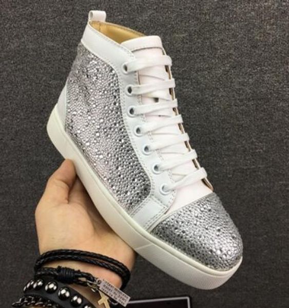wholesale 2019 men women rhinestone high shoes famous designer brand red bottom sneakers mens shoes with box t18
wholesale 2019 men women rhinestone high shoes famous designer brand red bottom sneakers mens shoes with box t18
