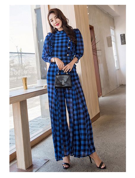 oshangchaopin women fashionable 2-piece suit button full sleeve plaid and wide leg pant summer office wear clothing sets, White
oshangchaopin women fashionable 2-piece suit button full sleeve plaid and wide leg pant summer office wear clothing sets, White