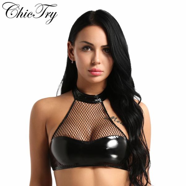 fashion women female neck halter backless lingerie fishnet faux leather wire-unlined bra nightwear clubwear crop top, Red;black
fashion women female neck halter backless lingerie fishnet faux leather wire-unlined bra nightwear clubwear crop top, Red;black