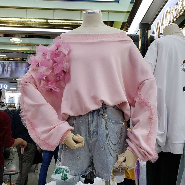 женщины hoodie 2020 весна новых бусины mesh цветок круглой шея розовый балахон сыпучий tops девушка дама толстовка топы mujer, Black
женщины hoodie 2020 весна новых бусины mesh цветок круглой шея розовый балахон сыпучий tops девушка дама толстовка топы mujer, Black