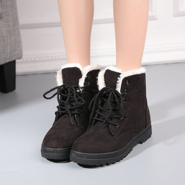 snow boots warm fur plush insole women winter boots square heels flock ankle boots women shoes lace-up winter shoes woman, Black
snow boots warm fur plush insole women winter boots square heels flock ankle boots women shoes lace-up winter shoes woman, Black