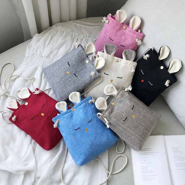 new korean cotton and hemp cloth bag cartoon rabbit single shoulder crossbite mini bag children's candy mobile phone storage bag, Red;blue
new korean cotton and hemp cloth bag cartoon rabbit single shoulder crossbite mini bag children's candy mobile phone storage bag, Red;blue