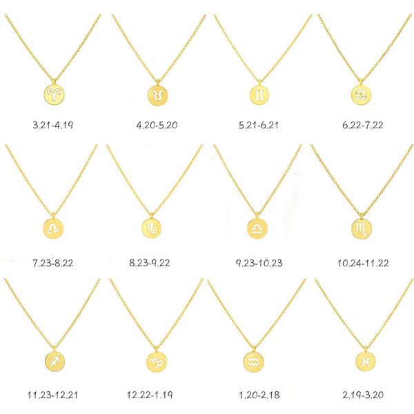 new 12 constellations necklace complete set pendant explosive clavicle chain, Silver
new 12 constellations necklace complete set pendant explosive clavicle chain, Silver
