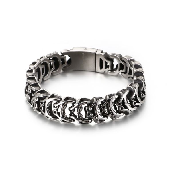link, chain vintage silver stainless steel charm biker bracelets for men punk rock hiphop boys skull link bracelet wristband jewelry, Black
link, chain vintage silver stainless steel charm biker bracelets for men punk rock hiphop boys skull link bracelet wristband jewelry, Black