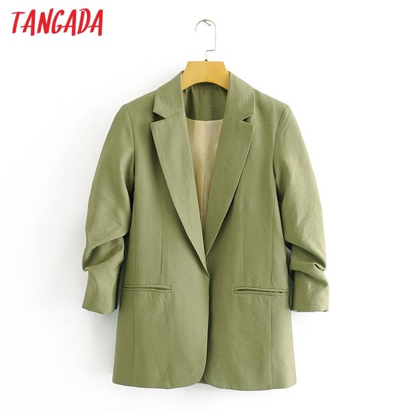 tangada 2020 women green blazer female pleated long sleeve pocket ladies work wear blazer formal suits da84, White;black
tangada 2020 women green blazer female pleated long sleeve pocket ladies work wear blazer formal suits da84, White;black