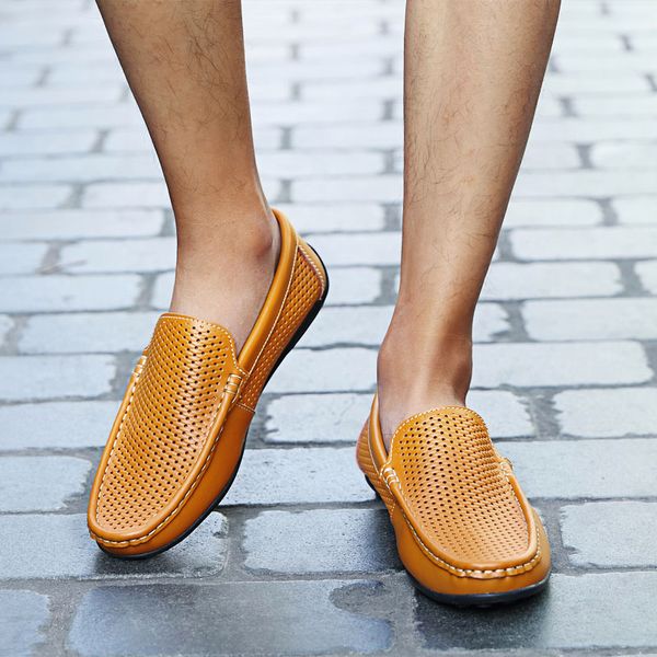 summer genuine leather men casual shoes mens loafers moccasins hollow out breathable slip on driving shoes, Black
summer genuine leather men casual shoes mens loafers moccasins hollow out breathable slip on driving shoes, Black