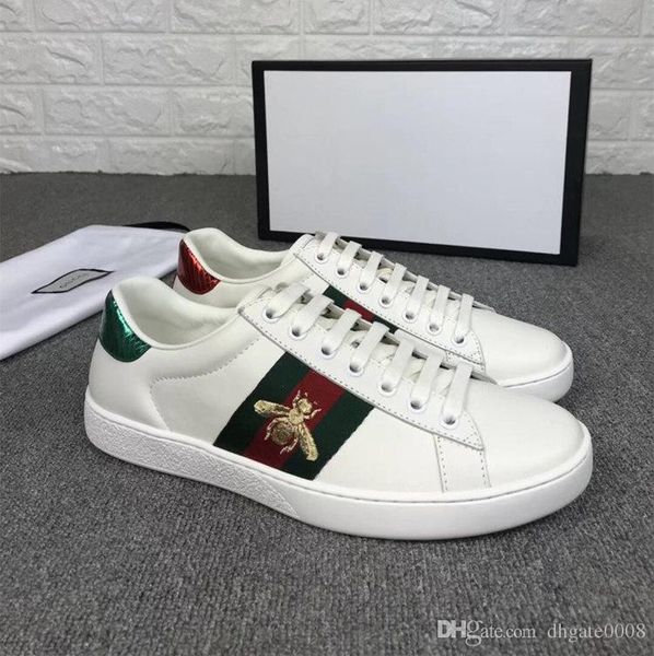 2018 Designer shoes Top Quality Men Women bee shoes Genuine Leather Designer Sneaker Luxury Brand Mens Women Casual Shoes SIZE 35-45
2018 Designer shoes Top Quality Men Women bee shoes Genuine Leather Designer Sneaker Luxury Brand Mens Women Casual Shoes SIZE 35-45