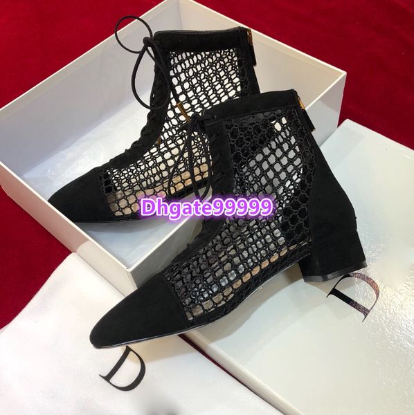 high end women girls naughtily-d 3cm mesh ankle boot suede genuine leather gold metal tip laces mid heel sandal summer runway dress shoes, Black
high end women girls naughtily-d 3cm mesh ankle boot suede genuine leather gold metal tip laces mid heel sandal summer runway dress shoes, Black