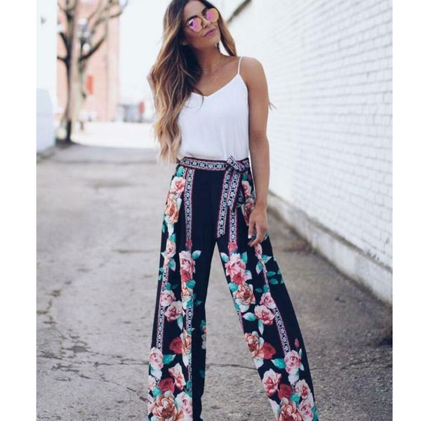 plus size multicolor paperbag waist floral print wide leg pants women autumn spring boho belted long loose trousers, Black;white
plus size multicolor paperbag waist floral print wide leg pants women autumn spring boho belted long loose trousers, Black;white