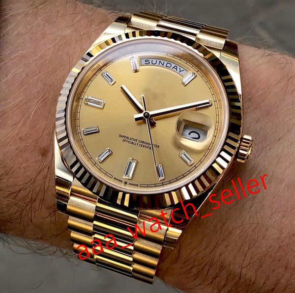 2020 luxury mens watches master 40mm day-date 228238 228235 gold dial president bracelet fluted bezel mechanical automatic watches, Slivery;brown
2020 luxury mens watches master 40mm day-date 228238 228235 gold dial president bracelet fluted bezel mechanical automatic watches, Slivery;brown