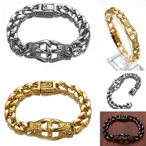 granny chic fashion stainless steel bracelet chain 2019 party gift men bracelet biker jewelry rock punk, Black
granny chic fashion stainless steel bracelet chain 2019 party gift men bracelet biker jewelry rock punk, Black