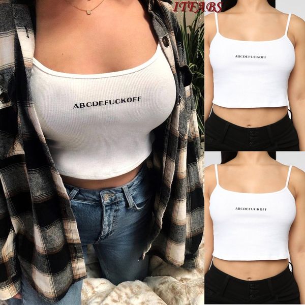 Februaryfrost 2020 Sexy Women Letters Print Short Crop Tops Strappy Sleeveless Knitted Tank Top Summer Spaghetti Strap Vest Streetwear
Februaryfrost 2020 Sexy Women Letters Print Short Crop Tops Strappy Sleeveless Knitted Tank Top Summer Spaghetti Strap Vest Streetwear