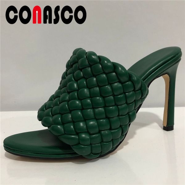 conasco summer women sandals fashion narrow band woven slippers concise casual women pumps thin high heels new shoes woman, Black
conasco summer women sandals fashion narrow band woven slippers concise casual women pumps thin high heels new shoes woman, Black