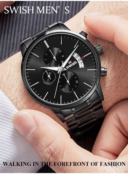 swish men business watches men's quartz clock man waterproof wrist watch, Slivery;brown
swish men business watches men's quartz clock man waterproof wrist watch, Slivery;brown