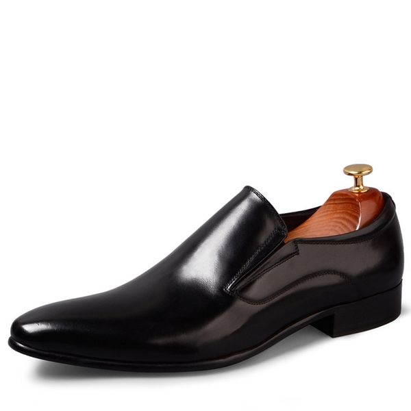 2019 men shoes spring formal oxfords genuine leather business casual shoes slip on men dress office male wedding, Black
2019 men shoes spring formal oxfords genuine leather business casual shoes slip on men dress office male wedding, Black