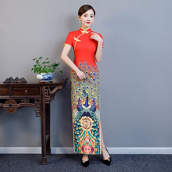 red peacock women cheongsam satin high split qipao vestido evening party dress chinese style wedding gown 4xl 5xl
red peacock women cheongsam satin high split qipao vestido evening party dress chinese style wedding gown 4xl 5xl
