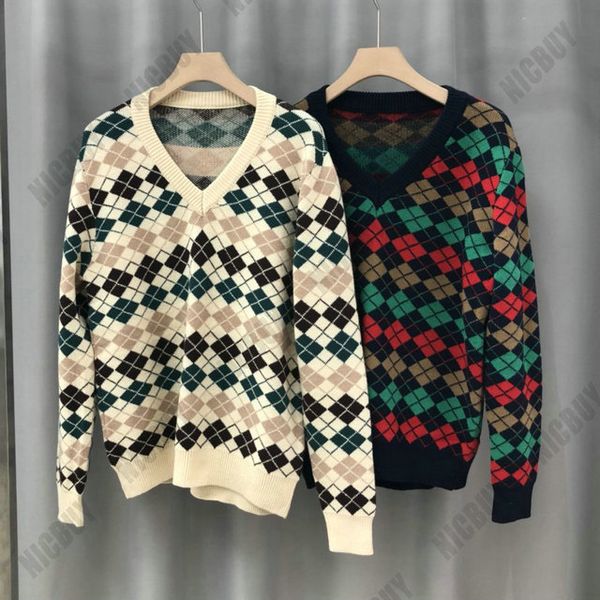 fashion autumn winter designer brand mens clothing red green plaid grid knitted loose pullover v neck classic woollen jumper sweater, White;black
fashion autumn winter designer brand mens clothing red green plaid grid knitted loose pullover v neck classic woollen jumper sweater, White;black