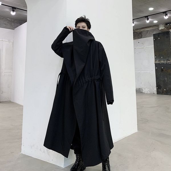 2020spring and autumn new dark niche lapels lengthened drawstring personality windbreaker fashion casual solid color coat jacket, Tan;black
2020spring and autumn new dark niche lapels lengthened drawstring personality windbreaker fashion casual solid color coat jacket, Tan;black
